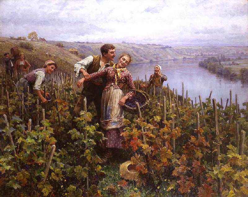 Daniel Ridgeway Knight En Vendanges